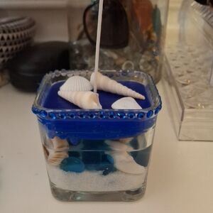 Blue Ocean-Themed Candle